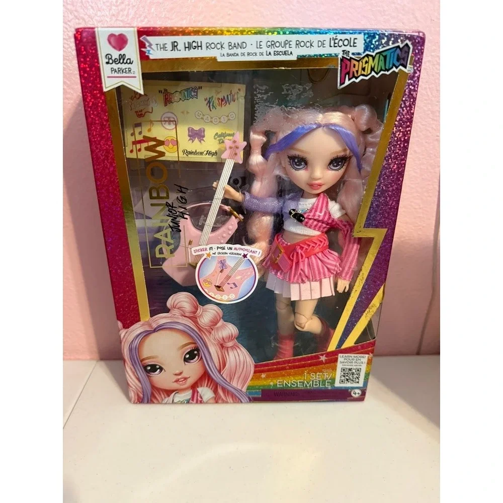 Rainbow High Junior High Rock Band Bella Parker The Prismatics Pink Doll New